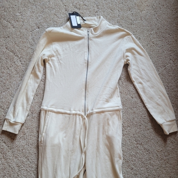 NWT Chaser Cream Zip-Up Jogger Jumpsuit - Picture 2 of 7